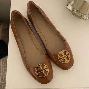 Tory Burch tan flats size 8 worn once